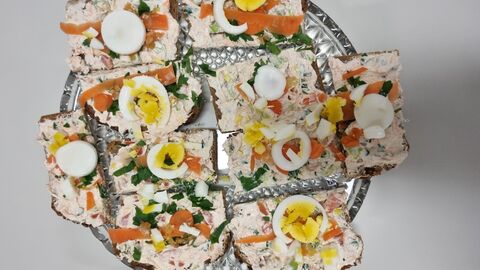 Selbst kreierte Snacks der Schülerinnen und Schüler