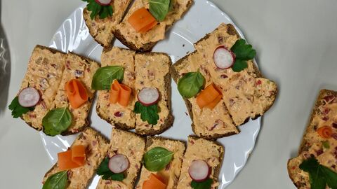 Selbst kreierte Snacks der Schülerinnen und Schüler