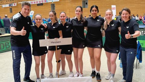 Goldmedaille Tischtennis WK II Carl-von-Weinberg-Schule Frankfurt