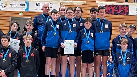 Goldmedaille Tischtennis WK III Jugen Domgymnasium Fulda
