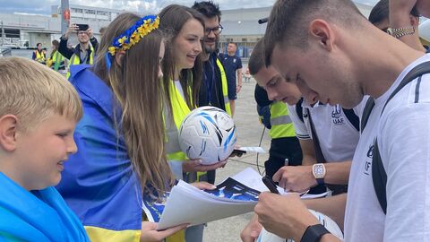 Begrüßung ukrainische Nationalmannschaft